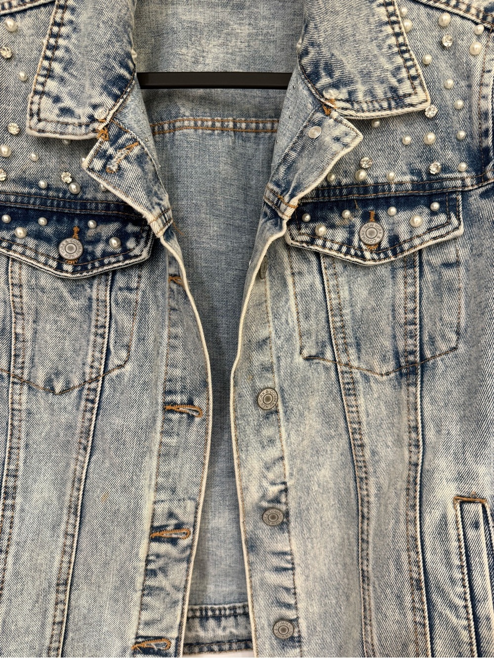 New York & Company SOHO Jeans Light Blue Denim Jacket - Picture 5 of 6